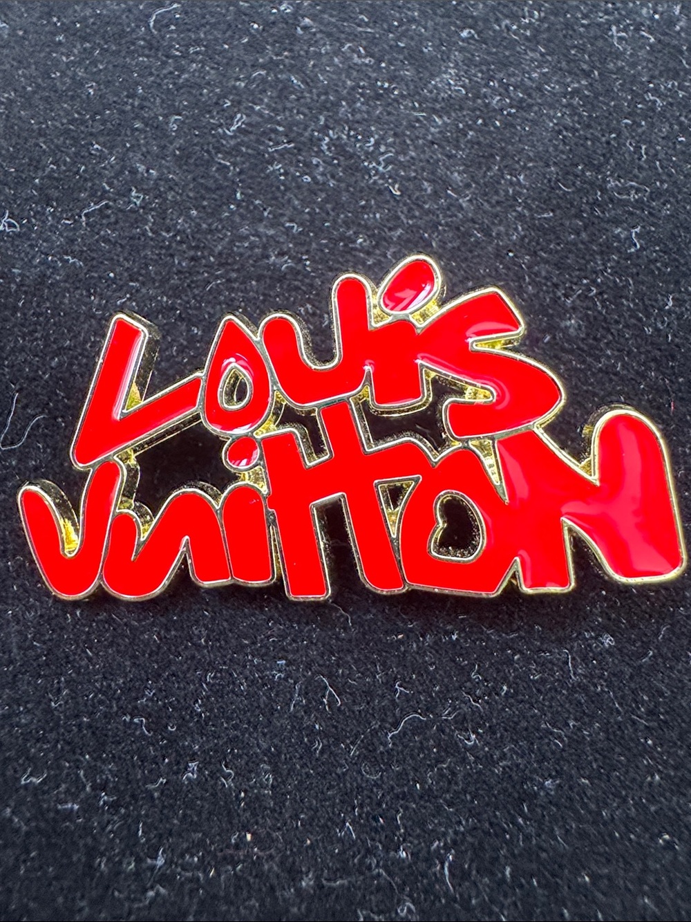 Brooch  Red Script - Picture 2 of 4